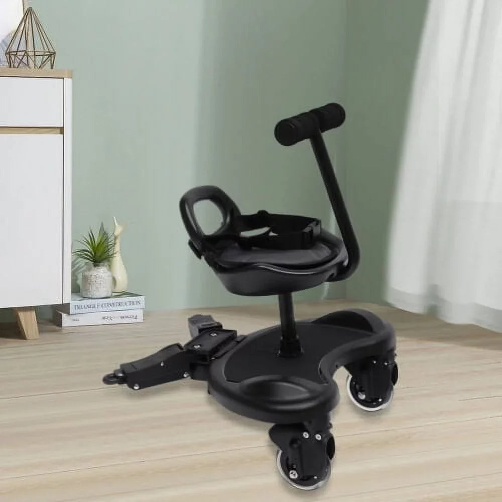 Child Buggy Board Attachment Rider Seat+Standing Platform Stroller Saddle w/
