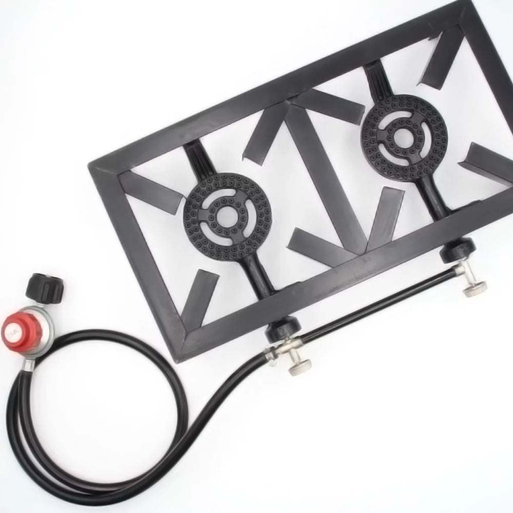 Stove for Patio Camping Cast walmeck ( Cooking Double Iron Propane Standard) BBQ Gas