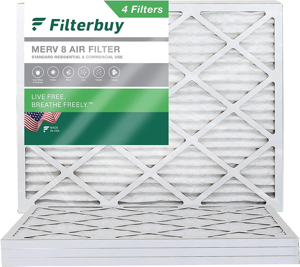 Furnace Pleated 20x27x1 (4-Pack) 8 MERV HVAC Filterbuy Filters Air AC