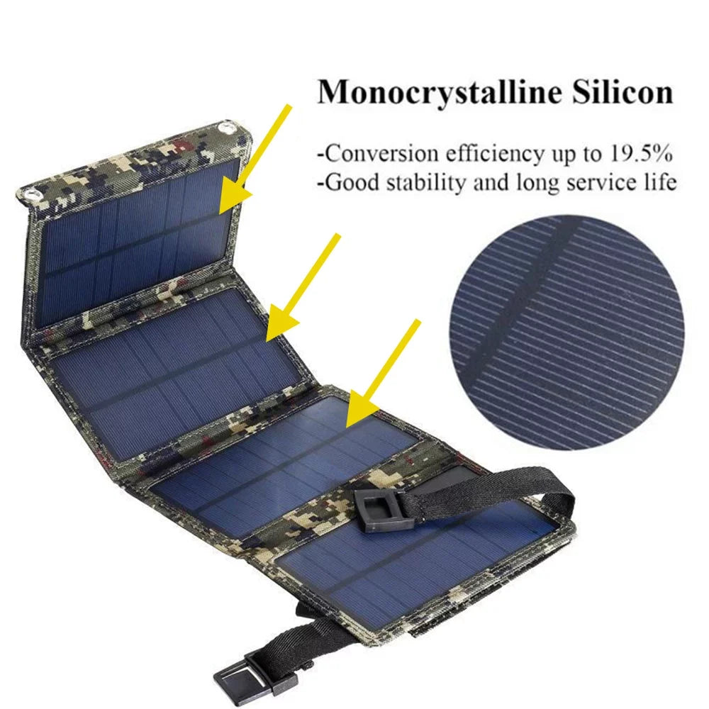 and Efficient Tablets, Solar Portable Andoer Android Solar and Devices Panel for USB Lightweight 20W