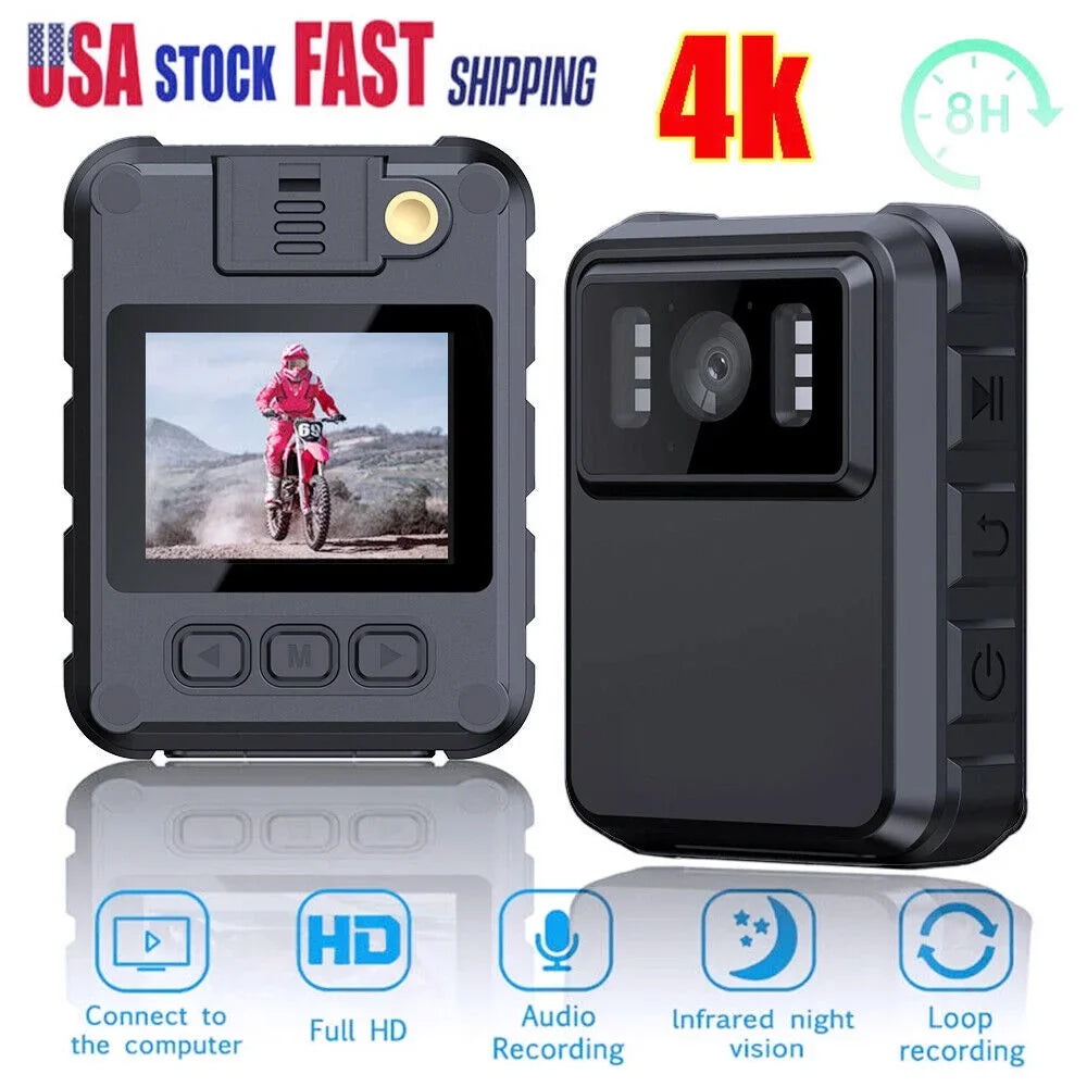 Night Video IR JLLOM Audio and Camcorder Vision DVR Mini Police Camera - Body with 1080P