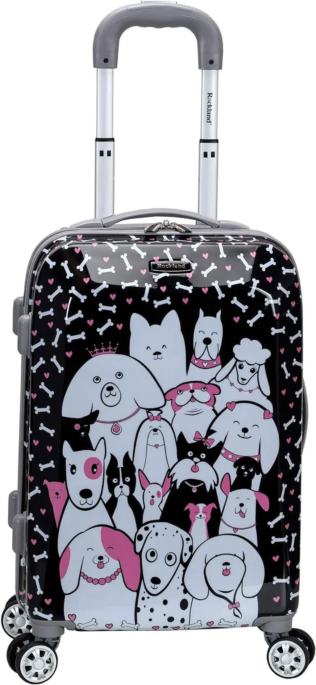Vision Carry-On - PUPPY/ Rockland 20" Luggage Box Hardside MULTICOLOR Wheel Open Spinner