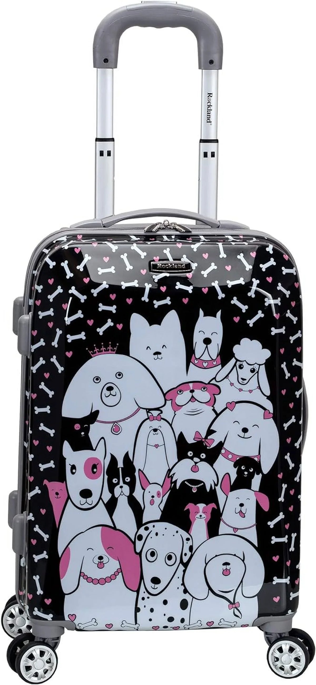 Vision Carry-On - PUPPY/ Rockland 20" Luggage Box Hardside MULTICOLOR Wheel Open Spinner