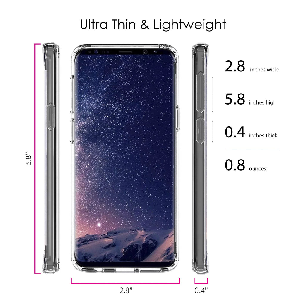 Ribbon Samsung Shockproof Over Acrylic Screen) - Bumper Glass TPU S9 Case Hybrid Back Faith Pink Galaxy (5.8" Screen Protector - Fear Clear Tempered DistinctInk for Cancer -