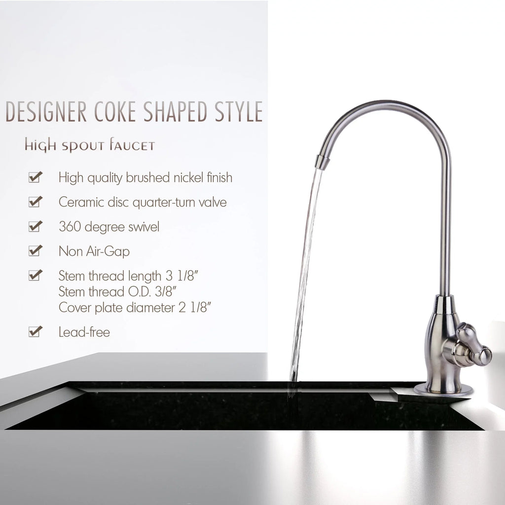 Wine Duty Faucet, Bar Osmosis, Antique Reverse High Drinking Kitchen Spout Liquid, Heavy GK1-AW Contemporary Sink RO iSpring