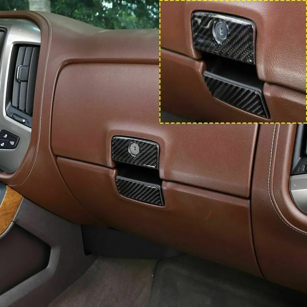 for Box Accessories Chevrolet Storage Co-pilot Silverado Teledu Fiber Handle Carbon