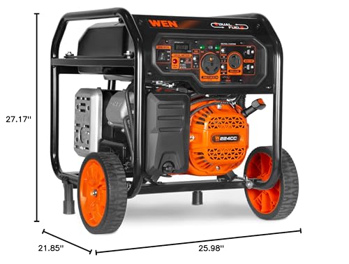 WEN 5600-Watt Portable Generator, Electric Start, 224cc, Transfer-Switch and RV-Ready with CO Shutdown Sensor (GN5602X)