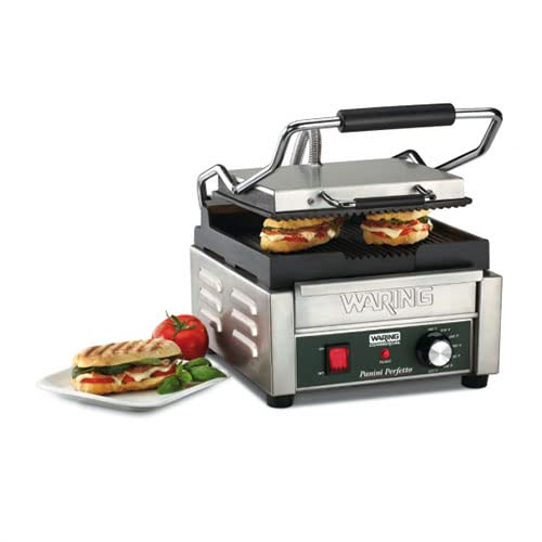 Waring Commercial WFG150 Tostato Perfetto® Compact Flat Toasting Grill, 120V, 1800W, 5-15 Phase Plug