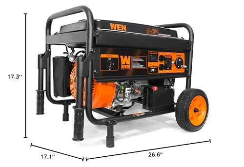WEN 5600-Watt Portable Generator, Electric Start, 224cc, Transfer-Switch and RV-Ready with CO Shutdown Sensor (GN5602X)