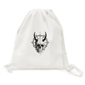Bag Drawstring Face Shopping Fashion Reusable l Deco Horn Canvas Mesh  Art Backpack