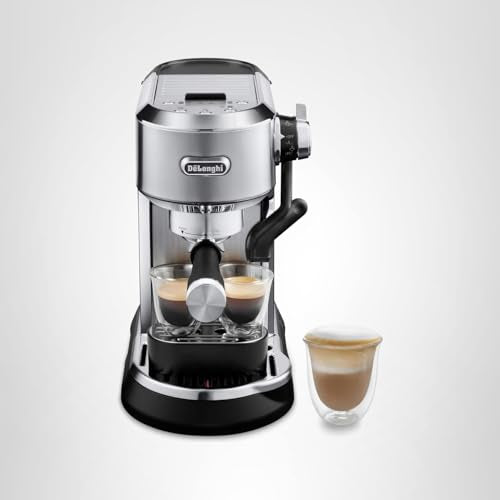 De'Longhi Dedica Maestro Plus Espresso Machine, Automatic Steam Wand, 3 Coffee Temp & Milk Foam Settings, 54oz Removable Tank, Easy-to-Clean