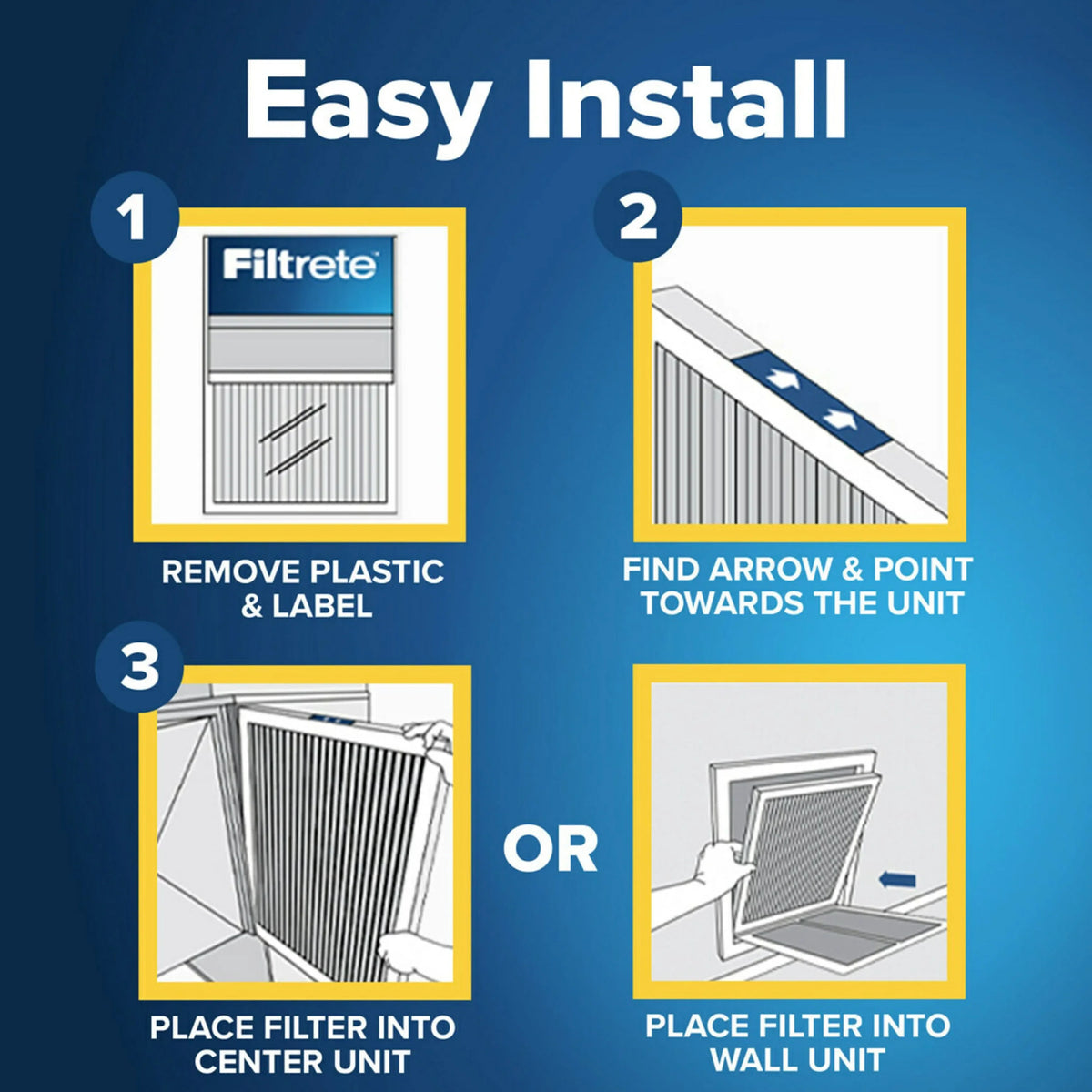 16x25x4 Filtrete Air Deep MPR Pleat, 1 Filter, 1200 Filter MERV Allergen Reduction 11,