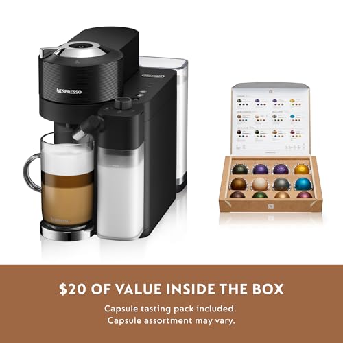 Nespresso Vertuo Lattissima Coffee and Espresso Maker by De'Longhi, Matte Black & Glossy