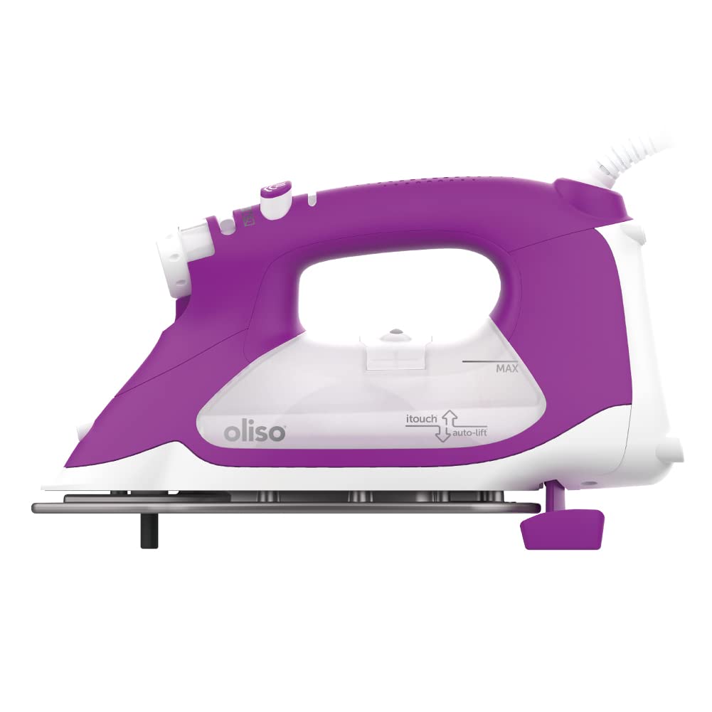 oliso TG1600 ProPlus Smart Iron with Auto-Lift C 1800 Watt Steam Iron for Clothes, Sewing, Quilting & Crafting C Diamond Ceramic-Flow Soleplate