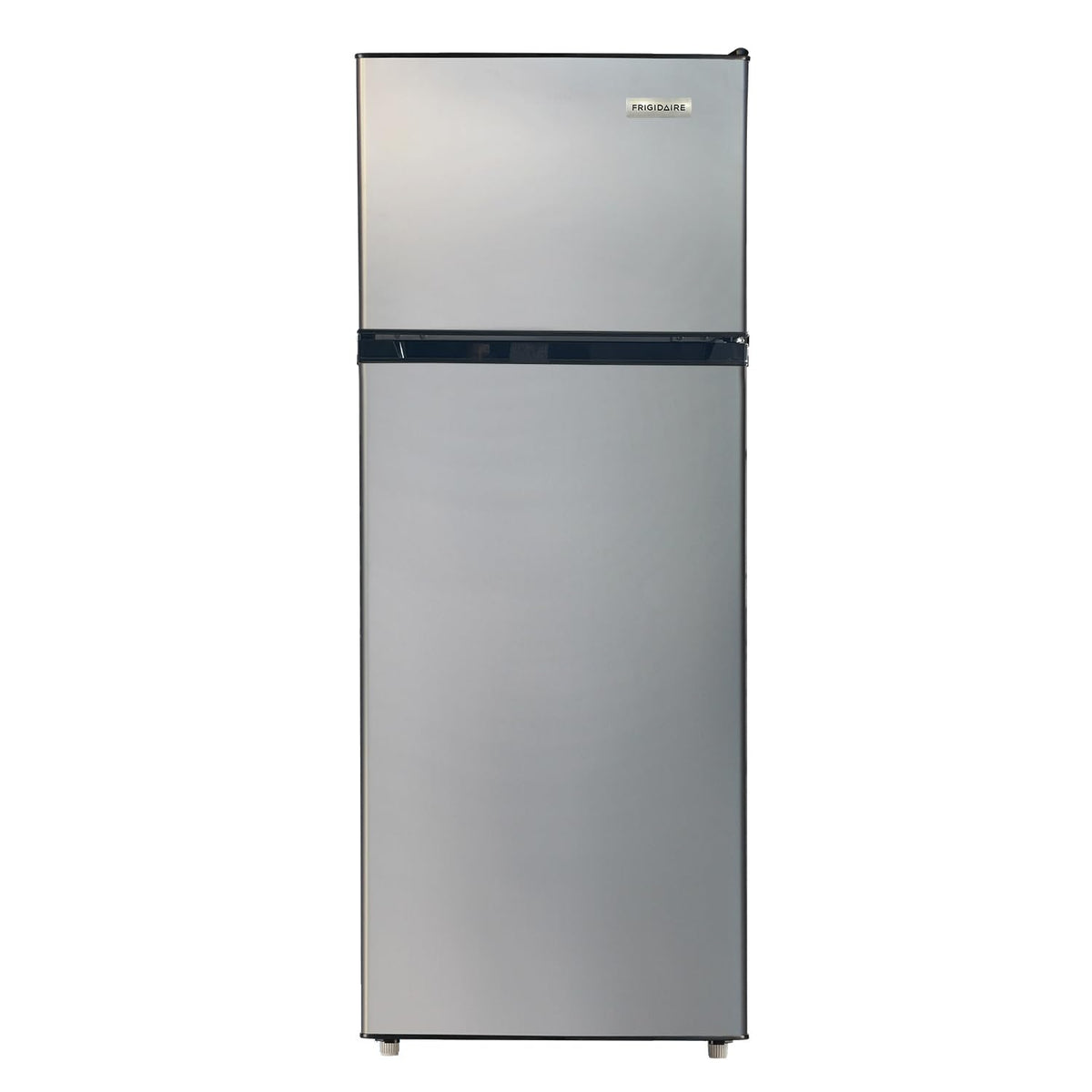 Frigidaire, 2 Door Apartment Size Refrigerator with Freezer, 7.5 cu ft, Adjustable Spill-Proof Shelves, Door & Crisper Bins, Platinum Silver, Garage