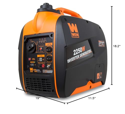 WEN 2500-Watt Inverter Generator, Quiet, Portable, and Lightweight with Fuel Shut Off (56250i)