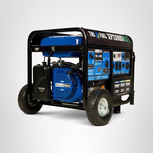 DuroMax XP13000HX 13,000-Watt Dual Fuel Portable Generator - Gas & Propane, Electric Start, Whole Home Power Backup, Transfer Switch Ready, RV &