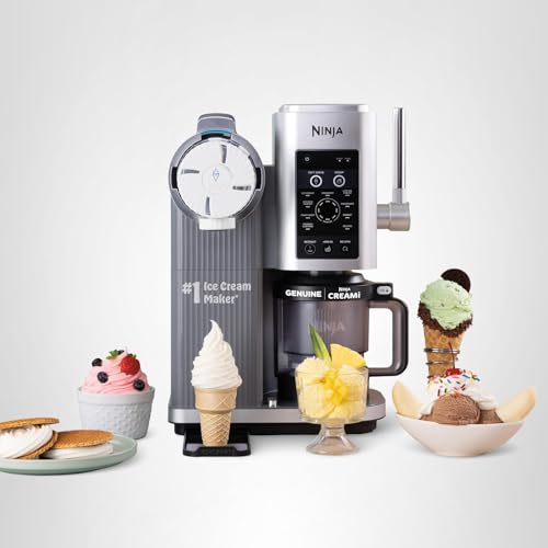 Ninja CREAMi Scoop & Swirl Ice Cream and Soft Serve Maker, Sorbet, Milkshake, Frozen Yogurt, Low Calories Program & More, 13-in-1, Soft Serve Handle