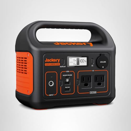 Jackery Portable Power Station Explorer 300, 293Wh Backup Lithium Battery, Solar Generator for Outdoors Camping Travel Hunting Blackout (Solar Panel