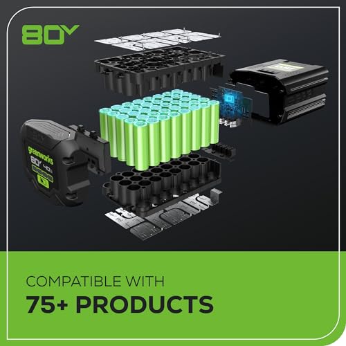 Greenworks 80V (750 CFM) Backpack Blower, 4.0Ah Battery and 4A Charger