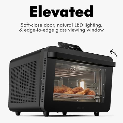 CHEF iQ MiniOven Smart Toaster Oven Air Fryer Combo, 11-in-1 Countertop Convection Oven, Bake, Broil, Air Fry, Broil, Dehydrate, 1750W, 25 Qt