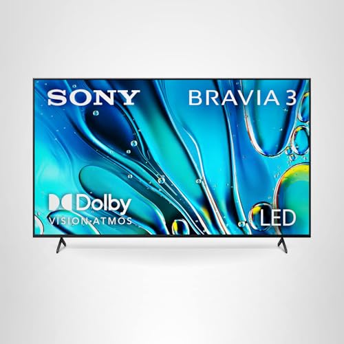Sony 55-Inch 4K Ultra HD BRAVIA 3 LED Smart TV with Google TV, LED Flat Screen, Dolby Vision HDR, Google TV, Exclusive PS5 Features, (K-55S30)