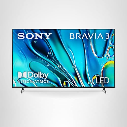 Sony 55-Inch 4K Ultra HD BRAVIA 3 LED Smart TV with Google TV, LED Flat Screen, Dolby Vision HDR, Google TV, Exclusive PS5 Features, (K-55S30)
