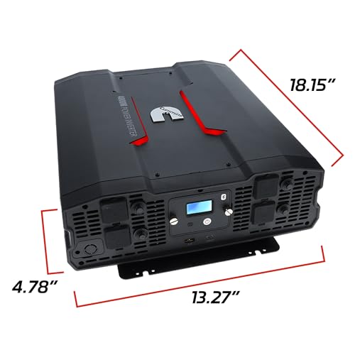 Cummins 5000 Watts Inverter Modified Sine Wave Truck Inverter 12 Volts to 110 Volts Four AC Outlets Two USB Ports (Plus Cable Kit)- CMN5000W