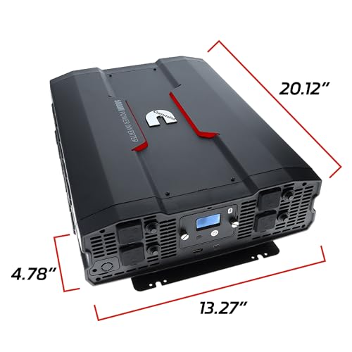 Cummins 5000 Watts Inverter Modified Sine Wave Truck Inverter 12 Volts to 110 Volts Four AC Outlets Two USB Ports (Plus Cable Kit)- CMN5000W