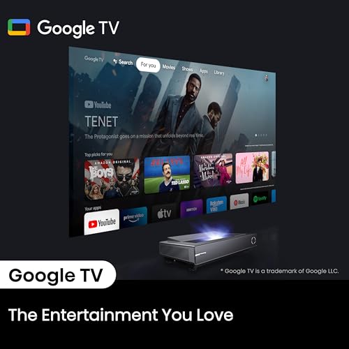 Hisense PX3-PRO Ultra Short Throw Triple Laser Projector, 4K UHD, 80 C 150, 3,000 Lumens, 3000:1 Contrast, Dolby Vision & Atmos, IMAX Enhanced, 240