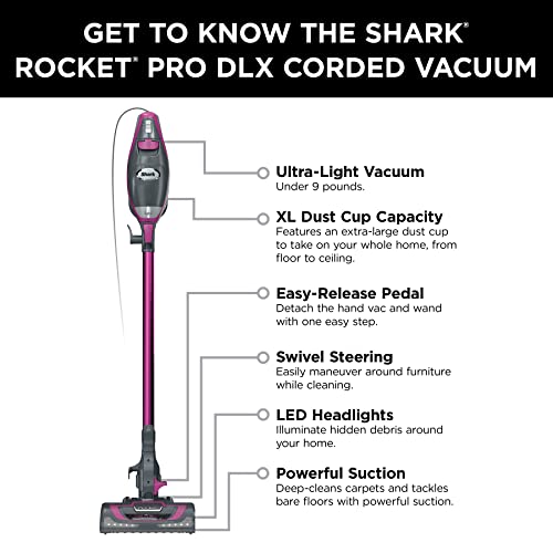 Shark | Corded Stick Vacuum Cleaner | Vertex Ultralight | Removable Handheld Vacuum | Pet Hair Vacuum for Carpet and Hard Floor | Powerful Suction