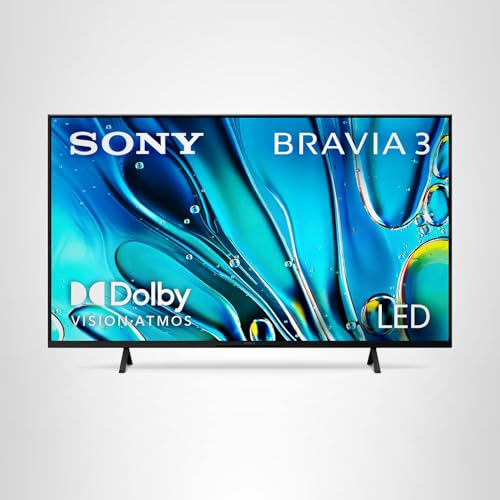 Sony 55-Inch 4K Ultra HD BRAVIA 3 LED Smart TV with Google TV, LED Flat Screen, Dolby Vision HDR, Google TV, Exclusive PS5 Features, (K-55S30)