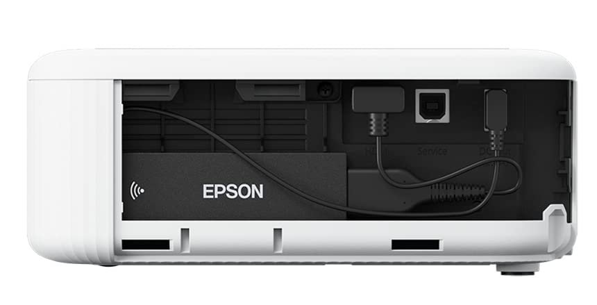 Epson EpiqVision Flex CO-W01 Portable Projector, 3-Chip 3LCD, Widescreen, 3,000 Lumens Color/White Brightness, 5 W Speaker, 300-Inch Home