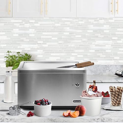 Whynter Ice Cream Maker Machine Automatic 2.1 Qt. with Built-In Compressor, LCD Digital Display & Timer, No Pre-Freezing, ICM-200LS, Stainless Steel