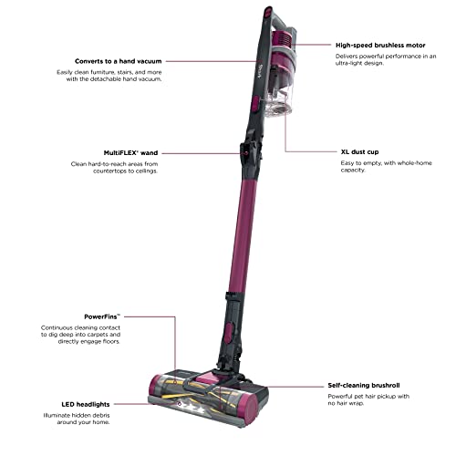 Shark Stratos Cordless Vacuum with Clean Sense IQ and Odor Neutralizer, MultiFlex Wand, Includes Crevice Tool & Anti-Allergen Brush, Up To 60 Minute