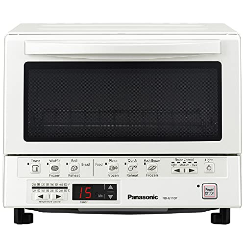 Panasonic FlashXpress Toaster Oven Countertop, 4-Slice Compact Size with Double Infrared Heating, 6 Auto Cook Options and Precise Temperature Control