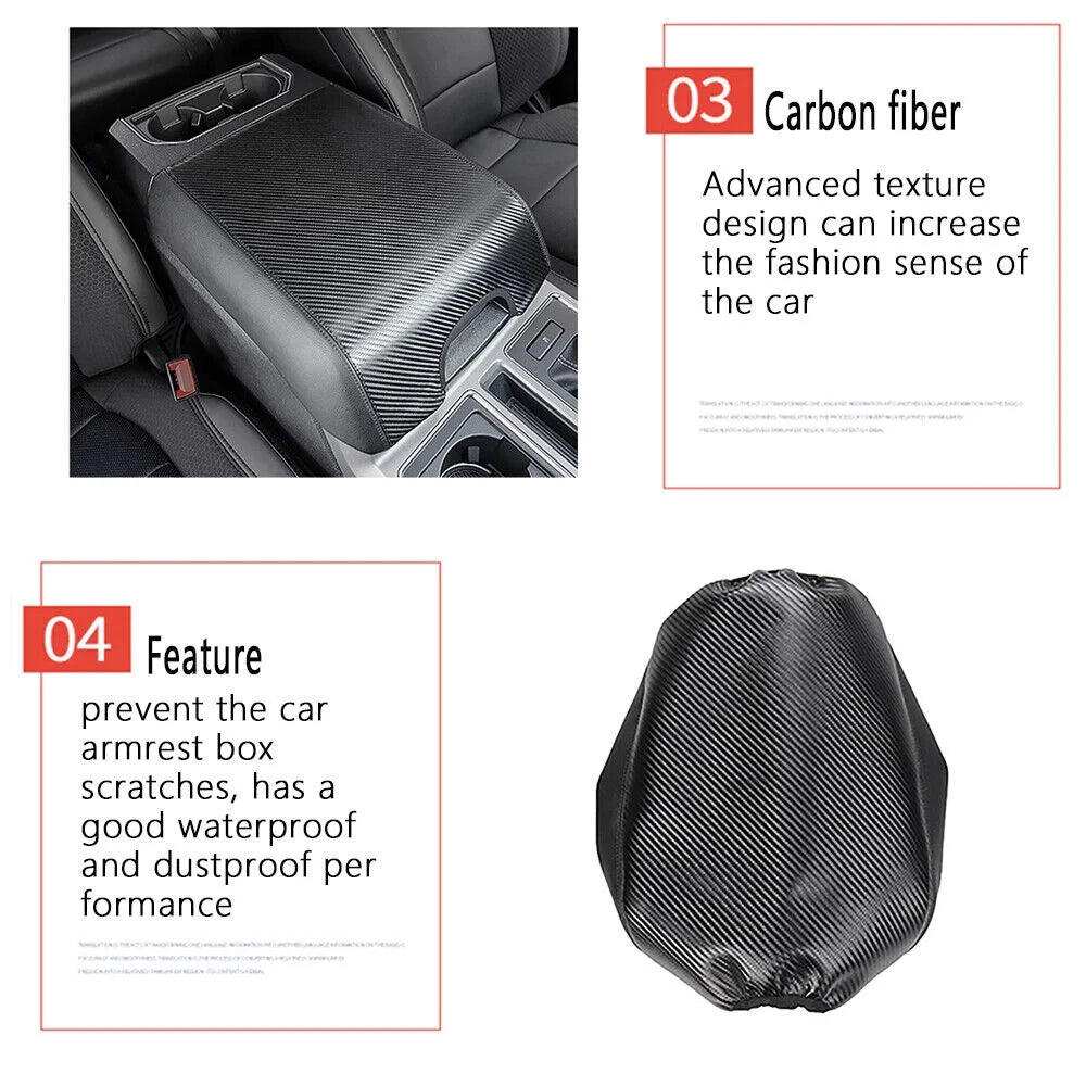 Teledu Cover Console Leather F150 Protector Pad Carbon Armrest Center
