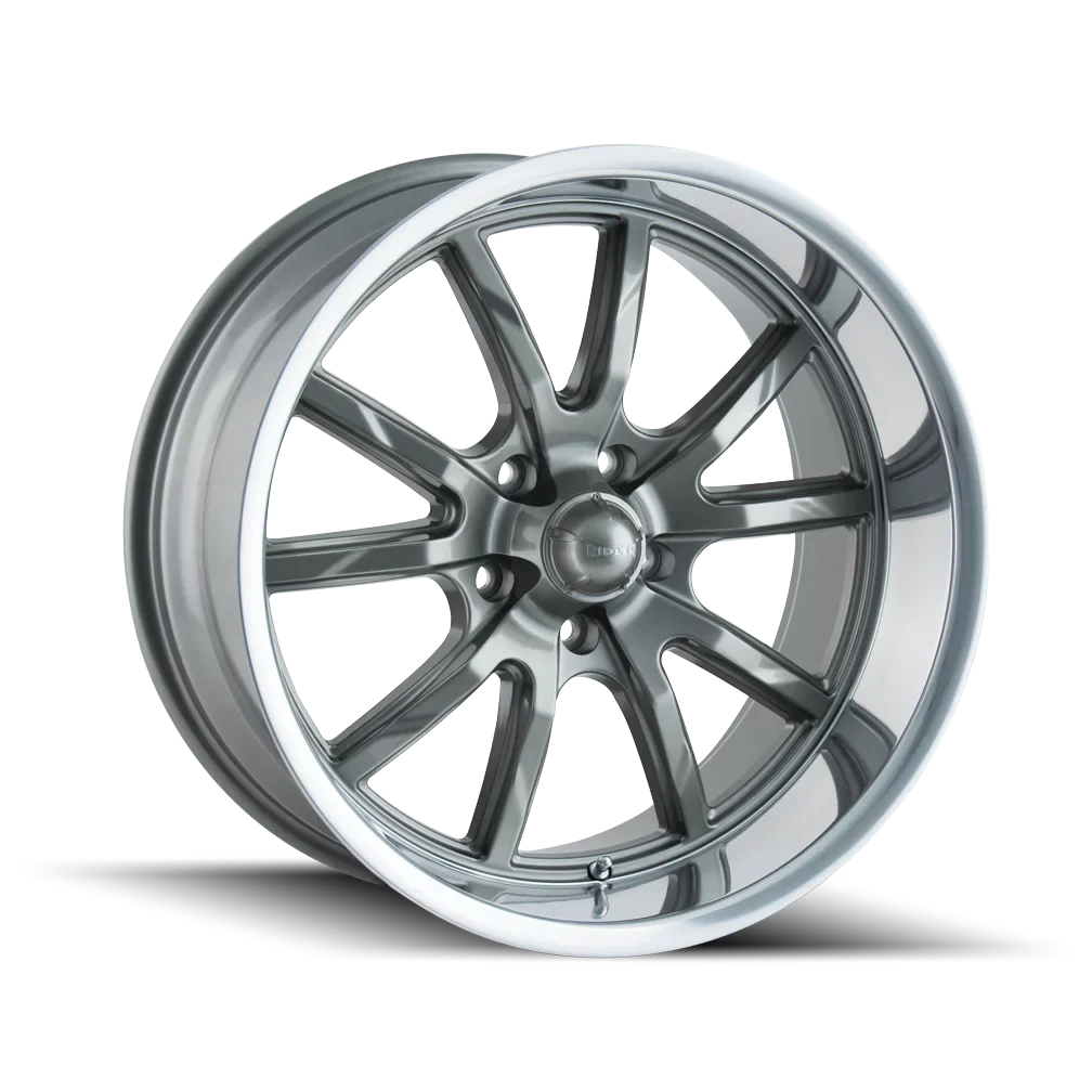 Ridler 20X8.5 83.82Cb 650 5X127 Lip Grey/Polished 0Et