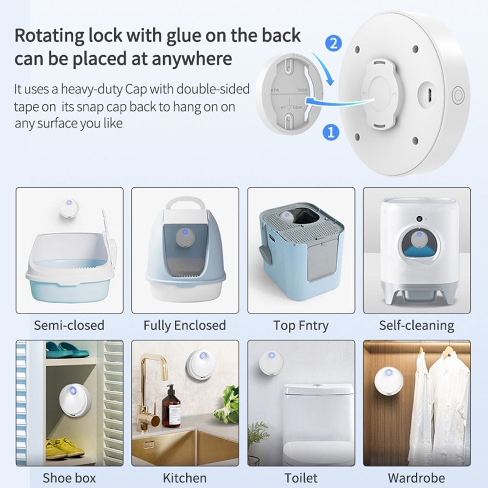 Smart Deodorizer Odor Cat Purifier Cleaner Pets Rechargeable Deodorization Air