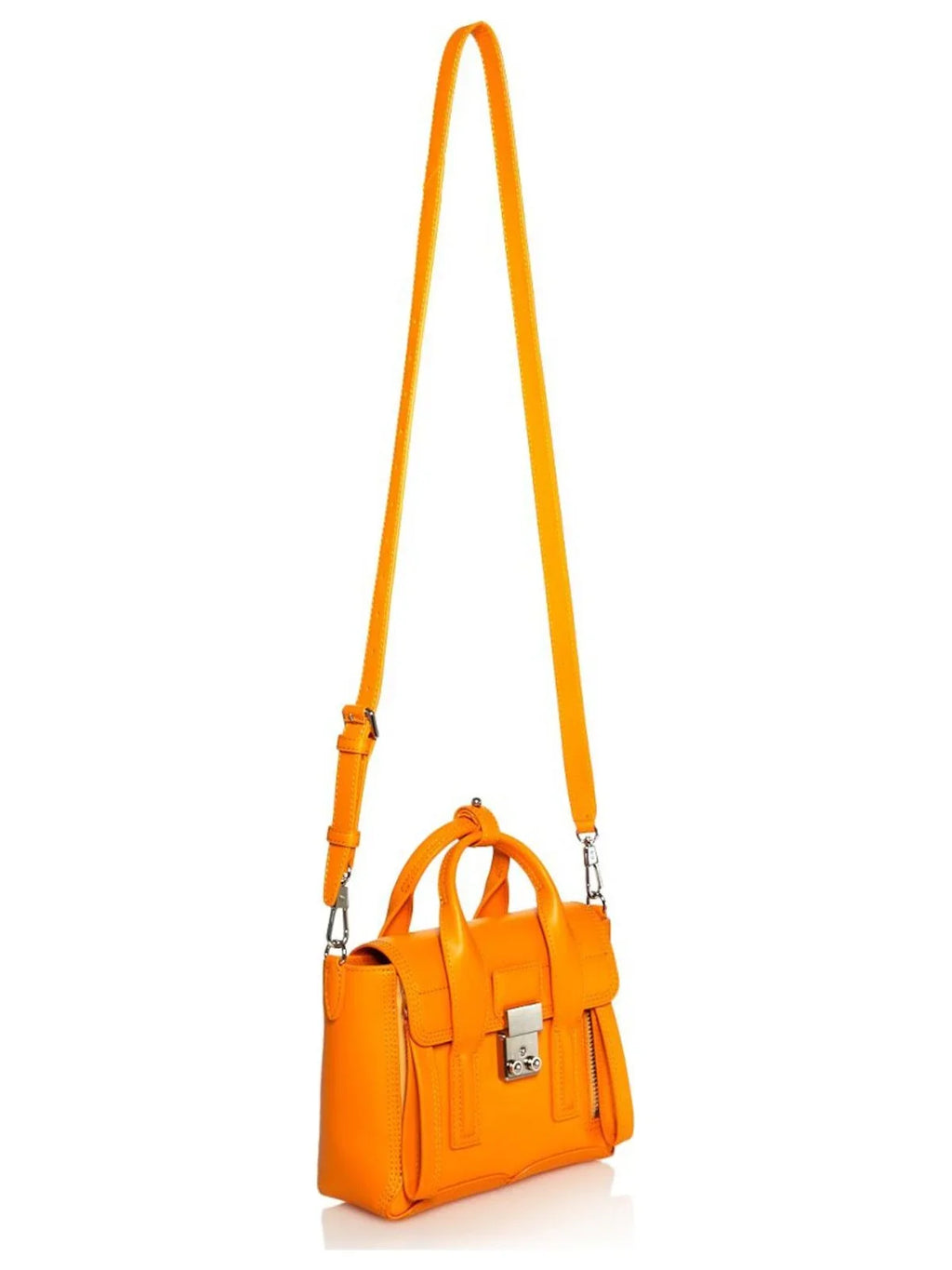 Handbag Adjustable Fastened LIM Strap Crossbody Solid 46 Band Satchel Orange Flat Mini 3.1 Pashli PHILLIP Double Women's