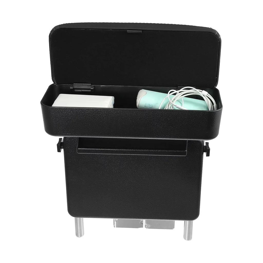 Box Armrest Leather Adjustable Armrest Organizer PU Gap with Storage Seat Armrest Center Black Box Black Car