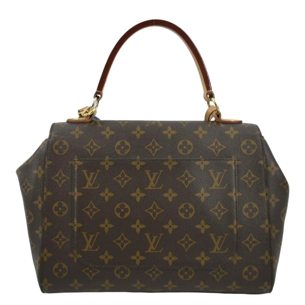 VUITTON MM Brown Bag Monogram Shoulder LOUIS Used Canvas Cluny