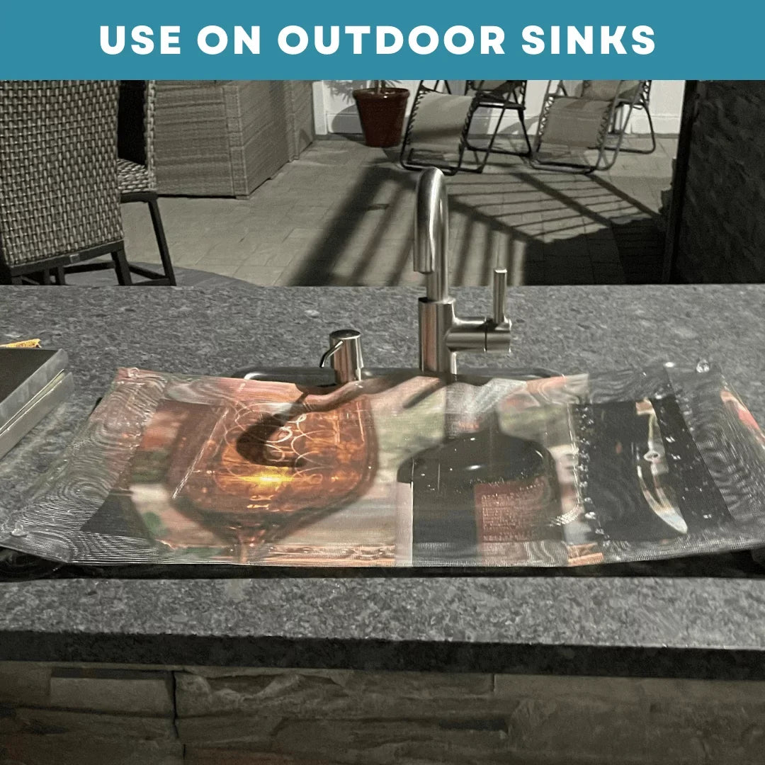Designs, of 39.5"X20" Kitchen Out Cover, adjustable double -SK2-JR2-a coverage Rose Hot/Cold through Liquids Sink Décor cover, Design: Debris and Size sizes. sink 2 Sight- Sink 5 for pass Jenny's Home
