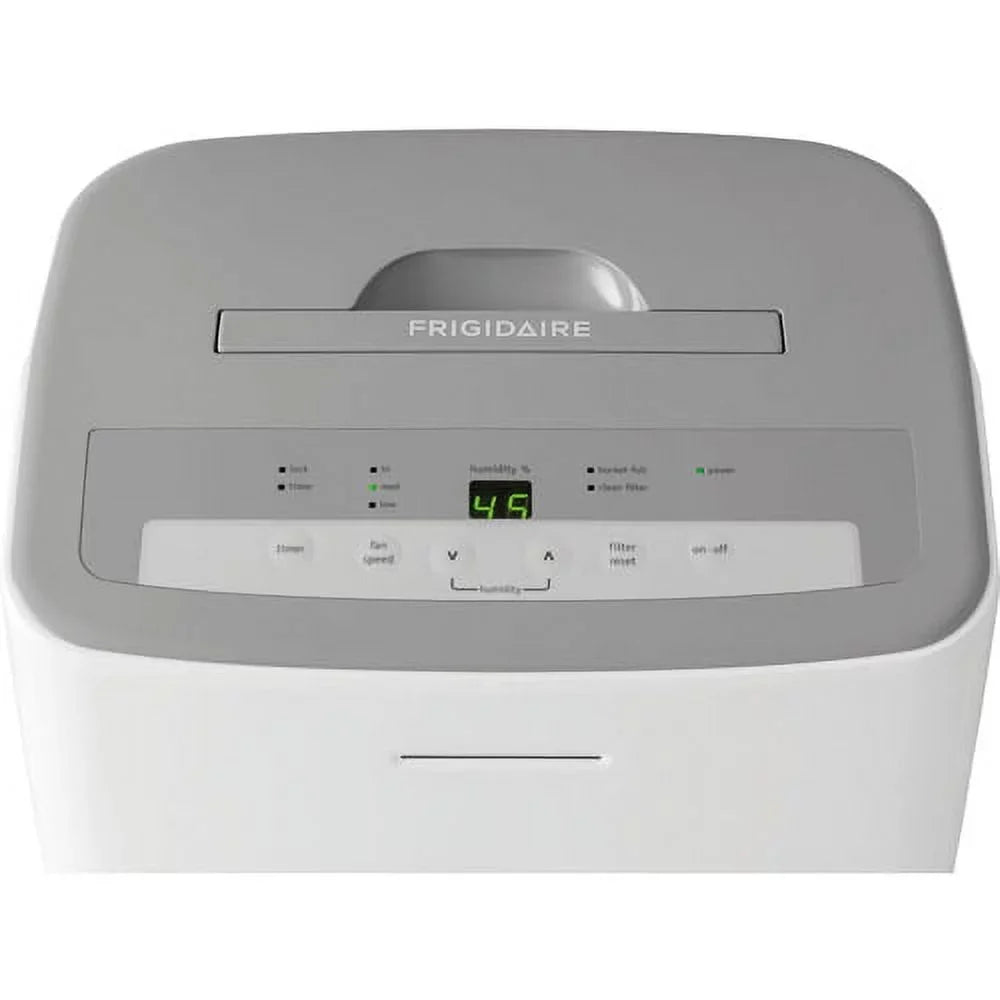 Humidity w/ Effortless Frigidaire White 70-Pint Control, Dehumidifier