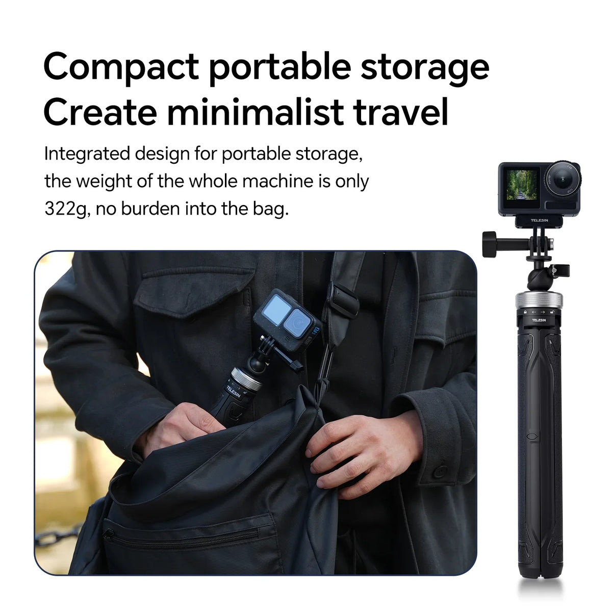 11 Hero 6 Tripod 5 Rotation For Selfie Action 9 10 Osmo Foldable 7 8 1.5M 360° 12 Stick Selfie Stick GoPro Insta360 DJI
