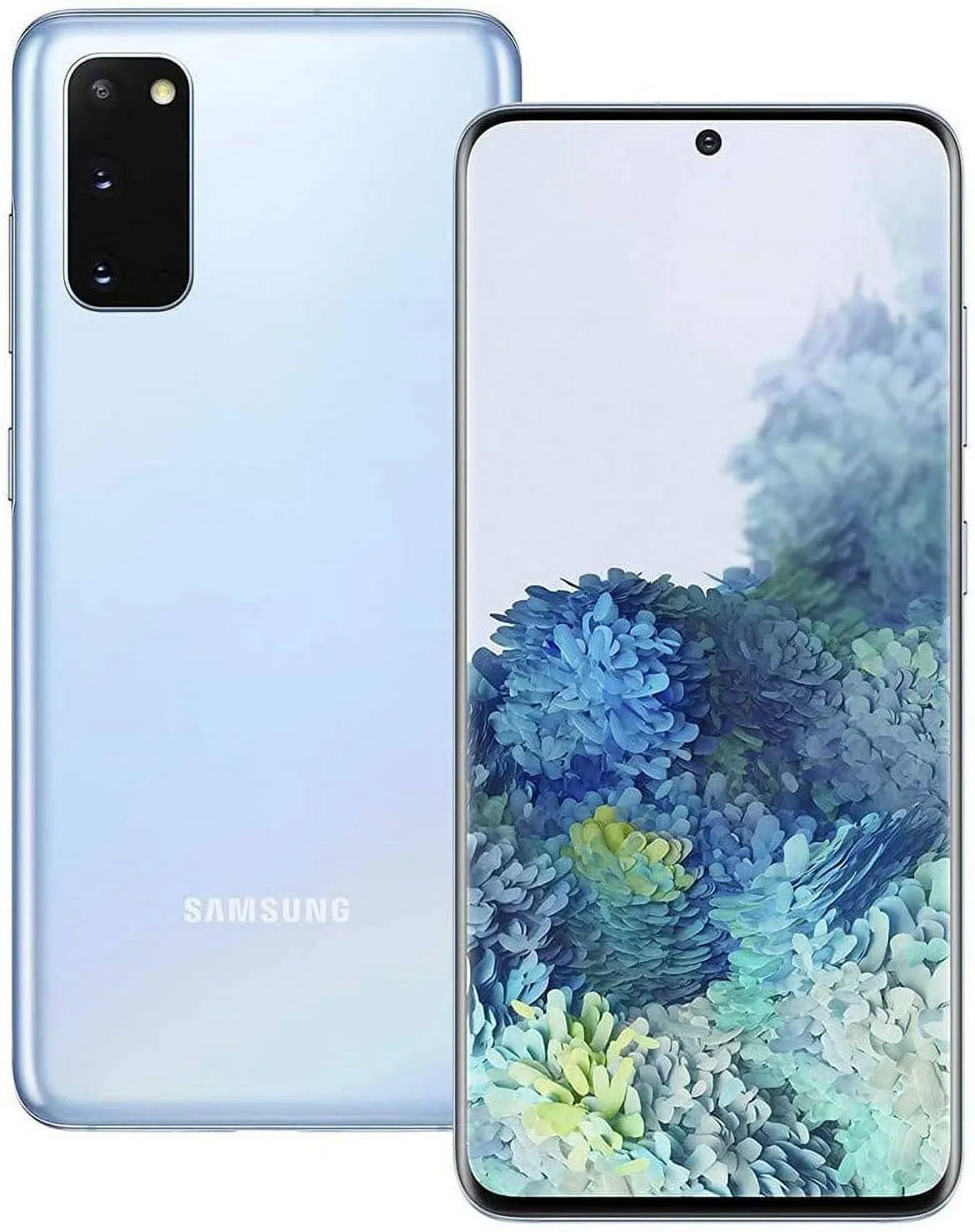 Cellphone Samsung Cloud (Refurbished) Restored (GSM Unlocked) 5G 128GB Galaxy S20 Blue Excellent