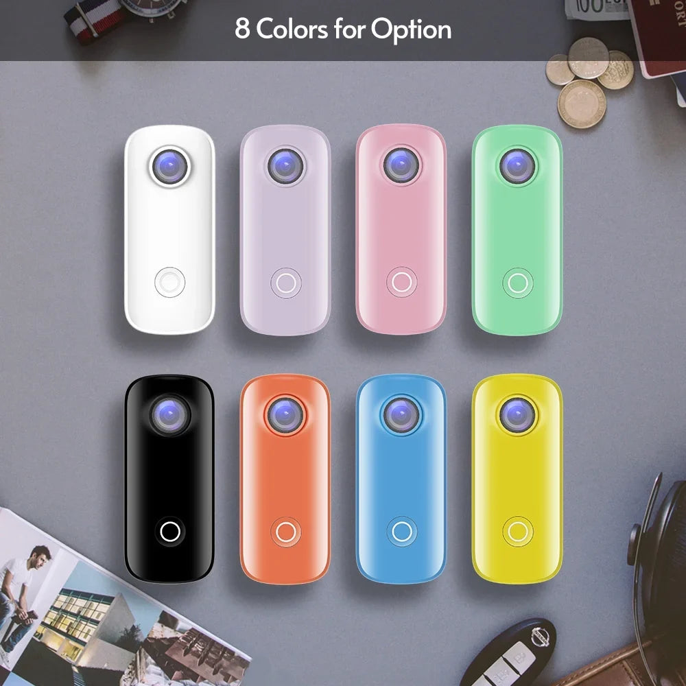 Connection Built-in Body Sharing C100 Digital with Clip APP WiFi Liquidproof Back SJCAM Magnetic Action Case 30M Video Battery 1080P30fps Liquidproof Lanyard