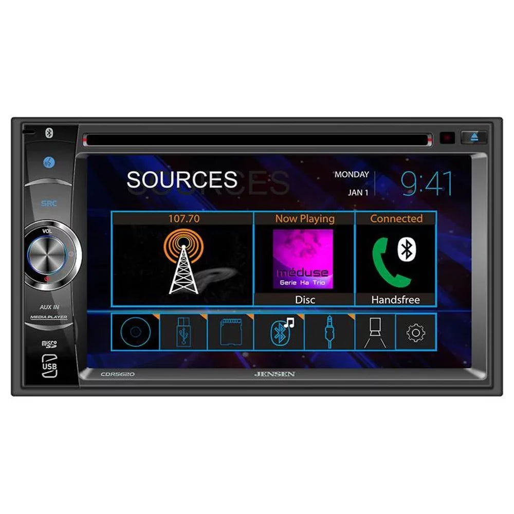 Camera New Bluetooth CDR5620 CD/DVD with and Inch Jensen 6.2 Backup Bullet Receiver