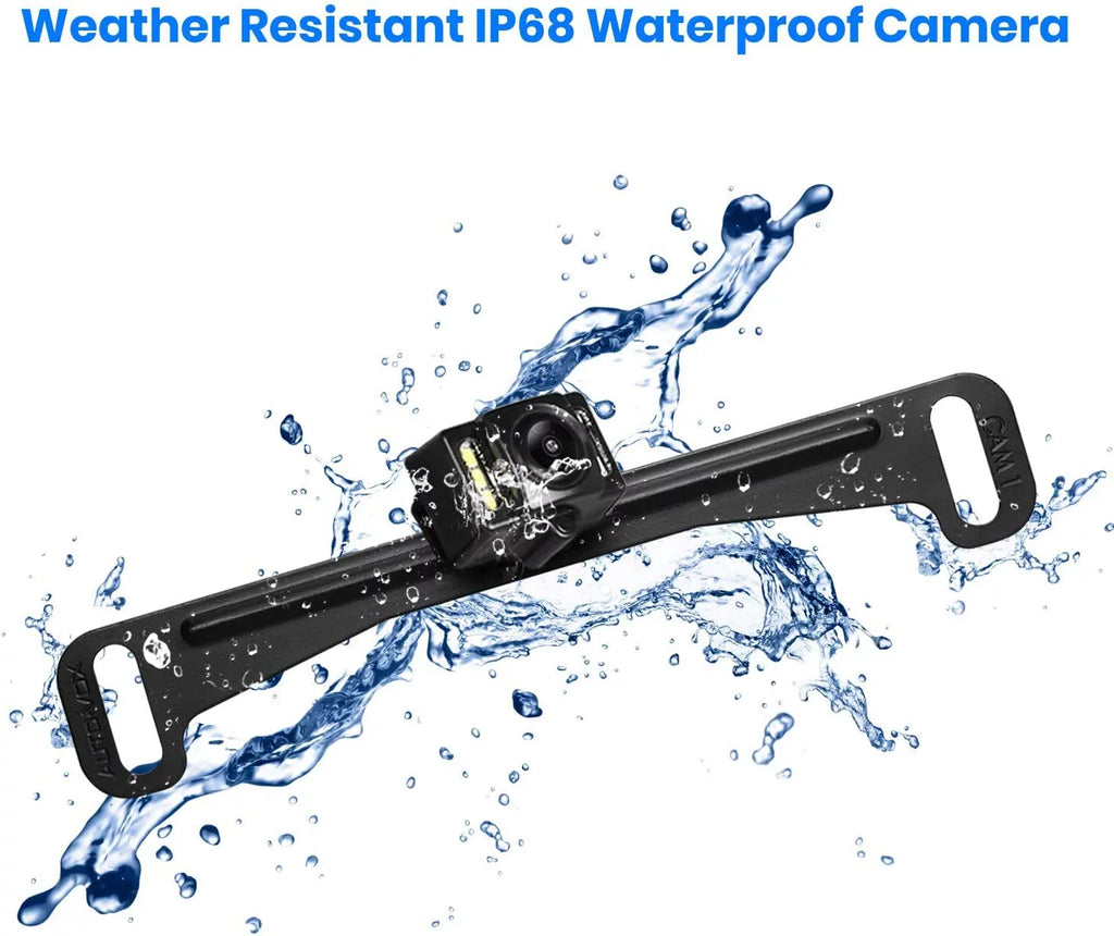 Wiring No View Mirror (T1400U) Rear Kit Auto-Vox Installation Trucks, Monitor OEM Backup for Camera Wireless Look