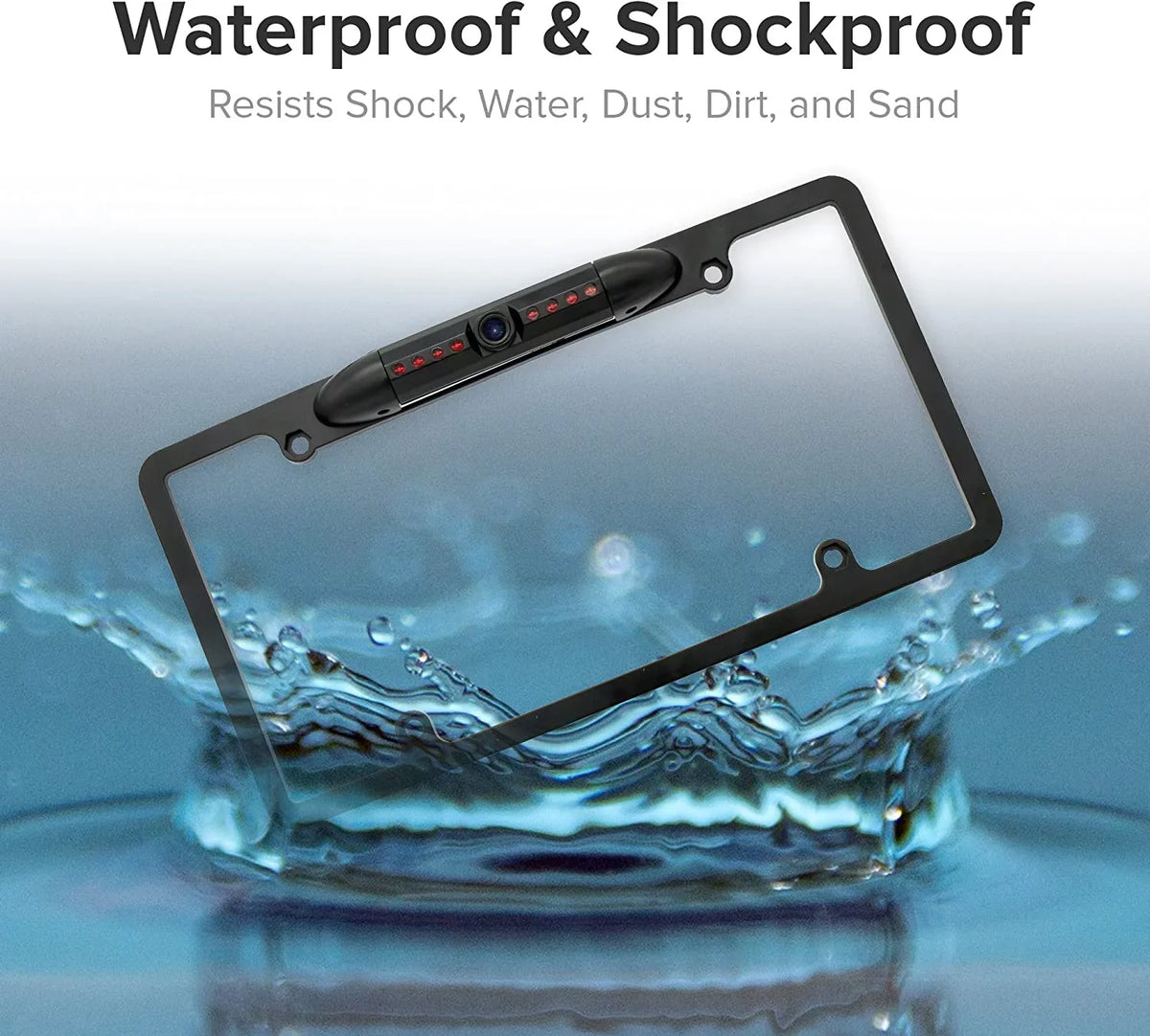 Rearview Plate KW-V830BT KWV830BT for License JVC Black Backup Frame Camera